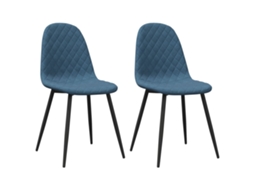 Dining Chair, Dining Chairs Vidaxl Azul Veludo (n/a)