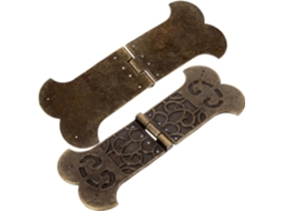 2 Peças Pequenas Vintage De Metal Para Caixa Joias E Madeira Com