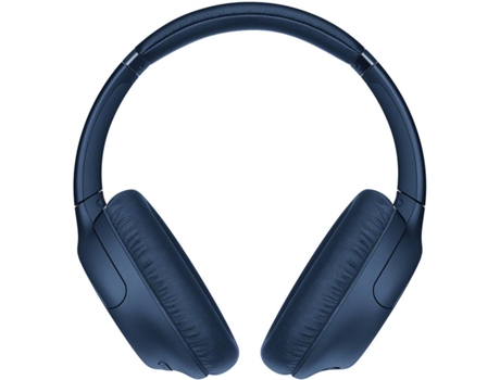 Auscultadores Bluetooth SONY Whch710 (Over Ear - Microfone - Noise Cancelling - Azul) — Auscultadores com NC sem fios. Cancelamento de ruído digital com sensor duplo para desfrutar da música sem que o ruído o incomode.  DSEE para melhorar o som da música comprimida.  Com autonomia até 35 horas e carga rápida. Design rotativo