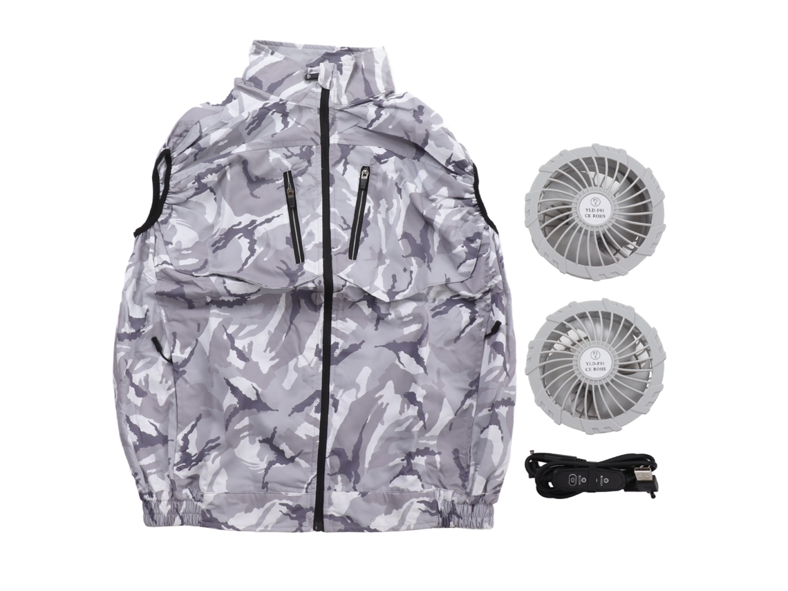 Colete com ventilador removível USB para verão resistente UV clima trabalho jardim XXXL MARCA