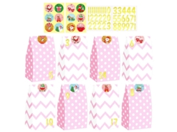 Conjunto De 24 Sacolas De Natal, Sacolas De Presente De Natal, Sacolas De Papel Para Doces E Buffet De Natal Nostalgia88