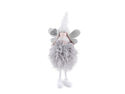 Enfeite de Natal Coração Pêssego Cinza com Anjo LAXISCREED