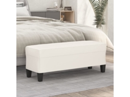 Vidaxl Banco 100x35x41 Cm Couro Artificial Cor Creme