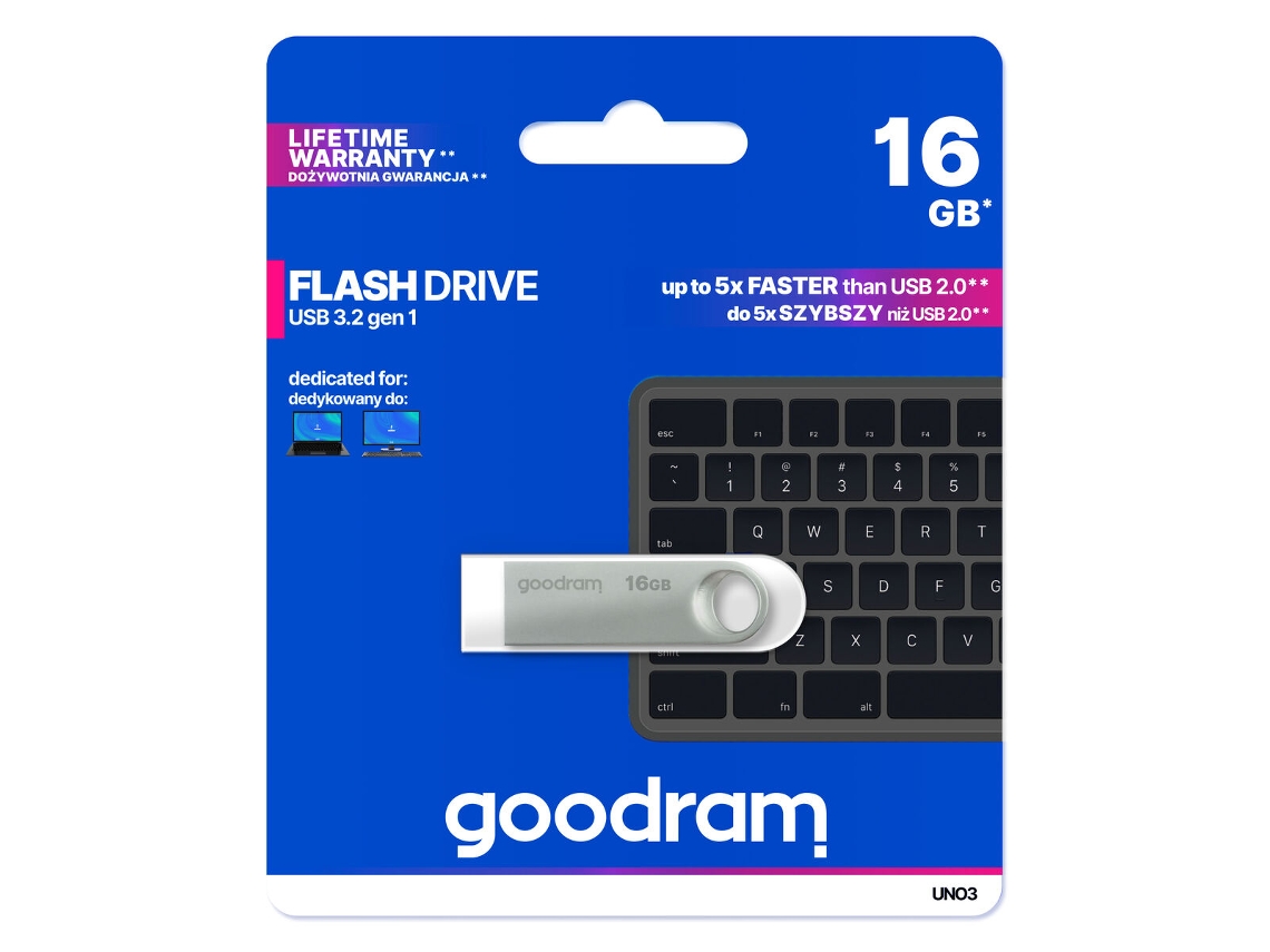 Memória Usb GOODRAM Flashdrive 16 Gb Prateado