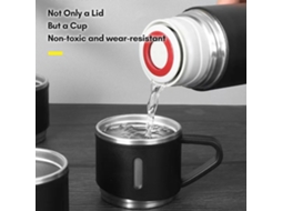 Garrafa Térmica Inox Dupla Camada 500ml, Isolada, 12h, Resistente a Vazamentos, para Casa e Viagem S/MARCA