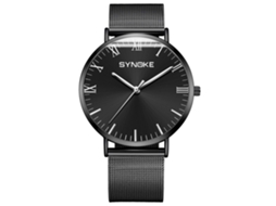 Relógio Masculino de Pulso Synoke 9106 Quartzo Pulseira de Aço Inoxidável Estilo Empresarial