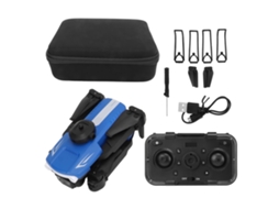 Drone De Plástico 4k Hd Com Lentes Duas Câmeras Posicionamento De Fluxo Óptico Evita Obstáculos Para Maior De 14 Anos Azul Bateria Dupla