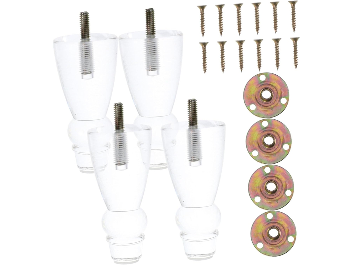 Conjunto De Móveis De Acrílico Estilo Meados Do Século Xx Com 4 Peças, Composto Por Sofá, Poltrona E Mesa.