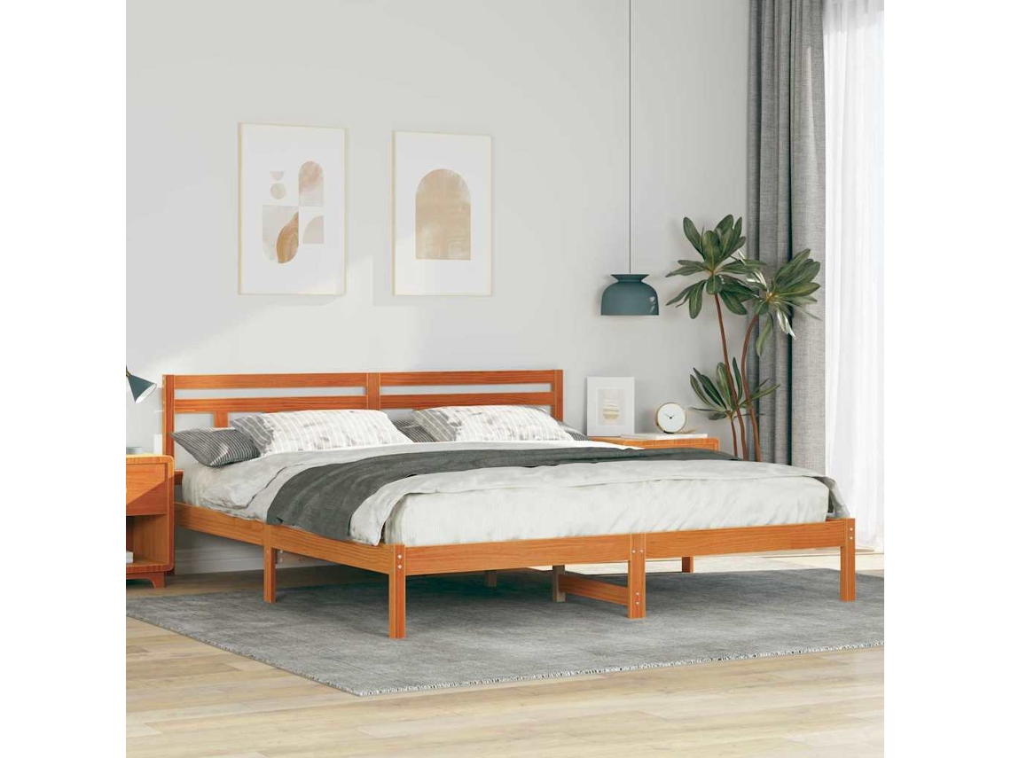 Vidaxl Estrutura Da Cama Castanho 200 X 200 Cm