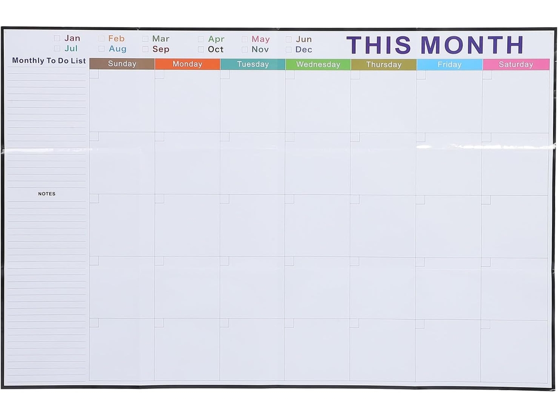 Agenda Mural Mensuel, Agenda Hebdomadaire Effaçable À Suspendre