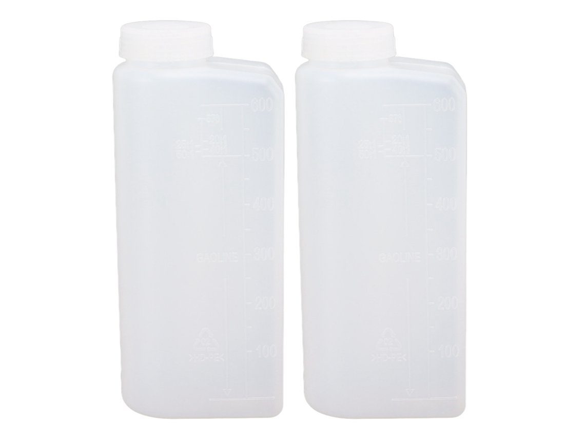 garrafas de 600 ml de mistura profissional de óleo e gasolina para motosserras e calandras