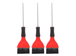 2026 3 Peças de Pincel para Tinta de Cabelo de Aço Inoxidável com Pinos para Penteado