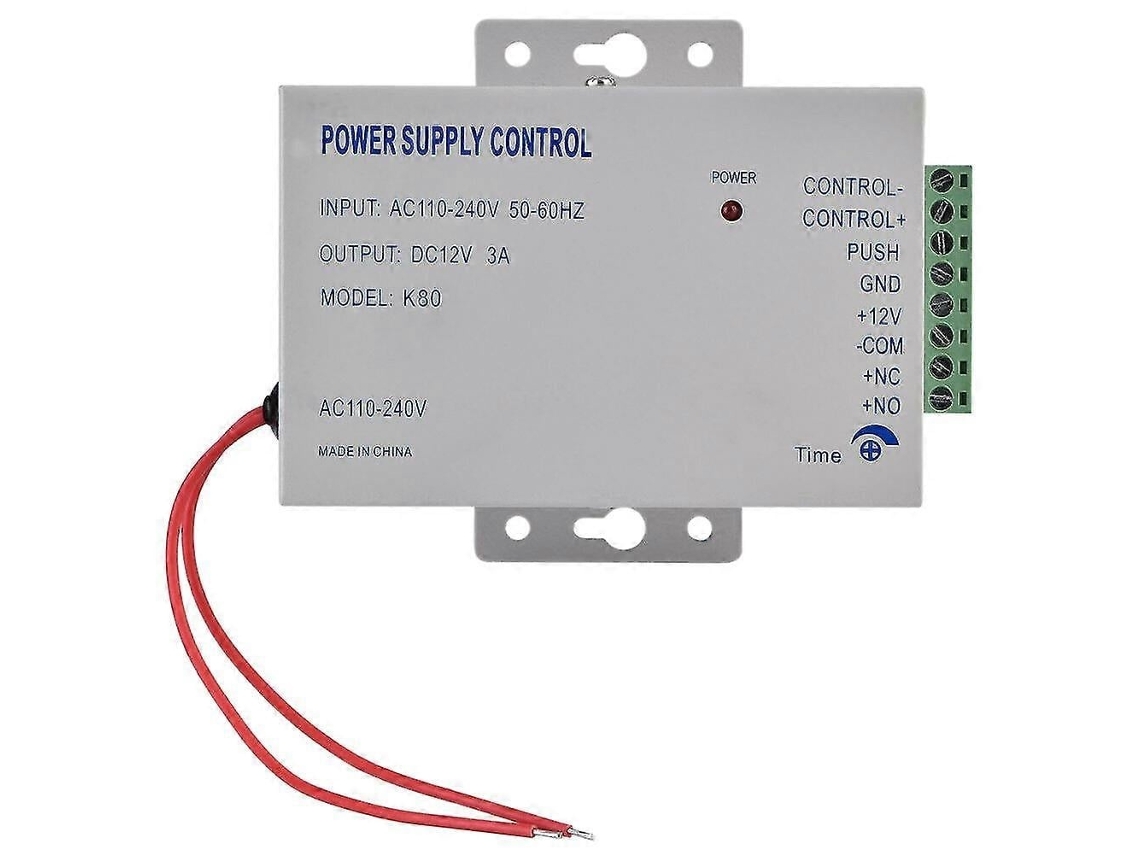 Lurelia Fonte De Alimentação K80 Dc 12v 3a Para Controlo De Acesso E Fechaduras Elétricas, 3 A, 120 Mm, 90 Mm