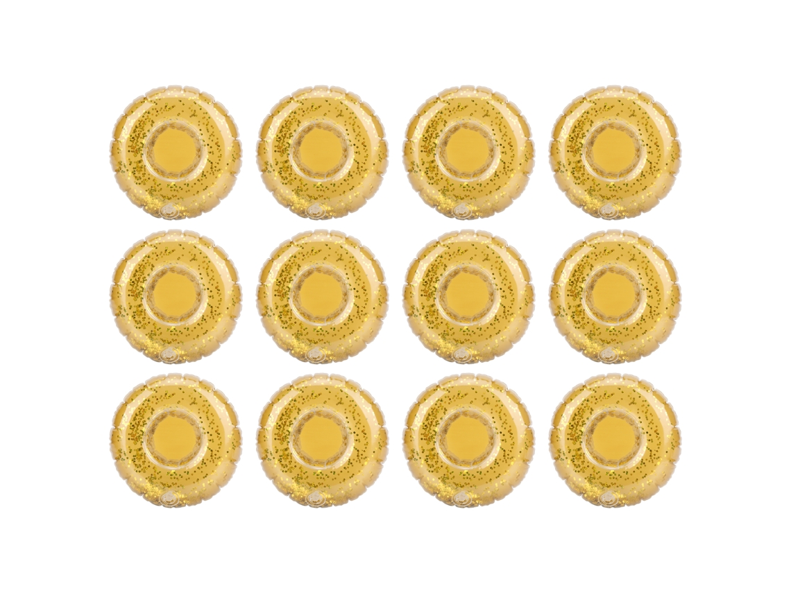 Conjunto De 12 Porta-copos Infláveis ​​para Praia, Piscina E Festas.