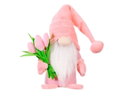 Mali boneca Anão Tomte de Flanela Feita À Mão com Tulipa Presente Dia Das Mães Decoração Mesa