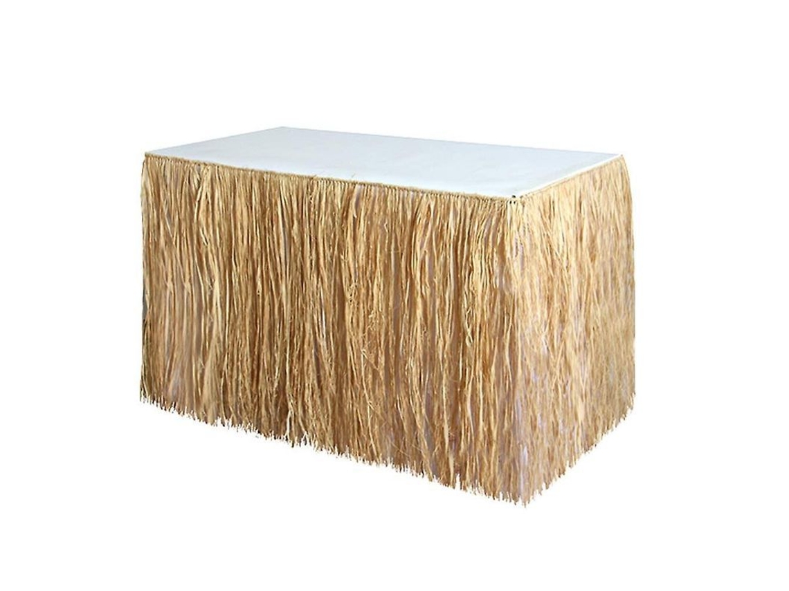 Decoração de mesa Nova Line, festa havaiana, saia de palha, tropical, fundo raffia S/MARCA