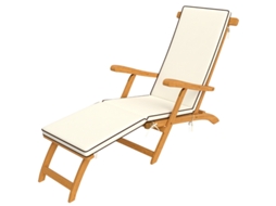 Banco de Jardim 2 Lugares, Resistente às Intempéries, com Encosto, Braços e Mesa Dobrável, Suporta 320kg, 149x56,5x89cm, Teca | S/MARCA