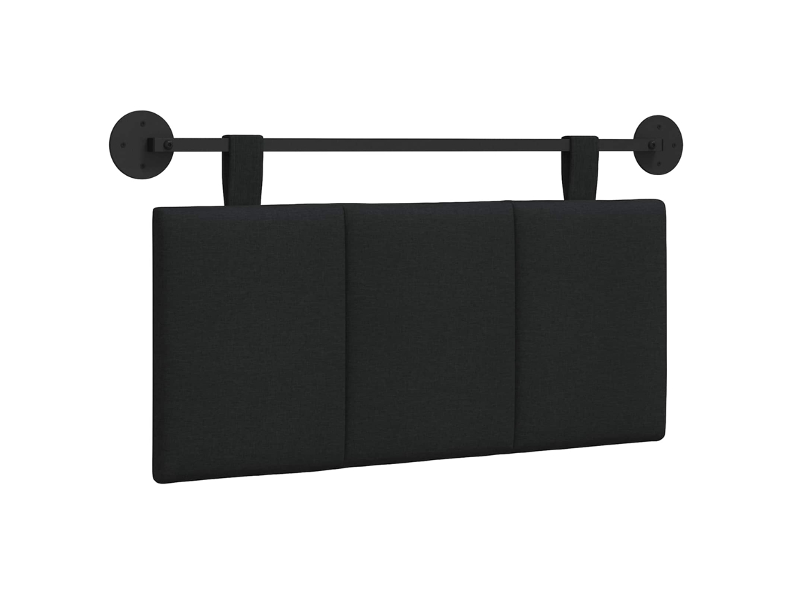 Conjunto 1 Cabeceira Suspensa Vidaxl Preto Veludo (100 X 55 X 5 Cm)