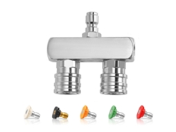 5000 Psi Dual Pressure Washer Nozzle 2-in-1 5 Spray Tips 1/4 Inch