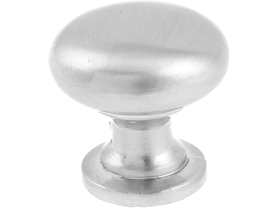 Puxador Redondo De Metal Prateado Para Porta Armário Closet Aexit, 0, 63de Diâmetro