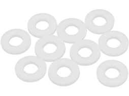 Conjunto de 10 Peças Junta Vedação Flange Ptfe 18x8x2mm para Conexão Tubo Sanitário, Virola Branca CHABERLU