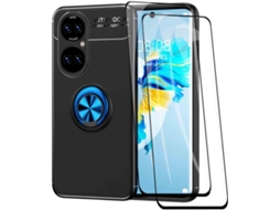 Capa Protetora Anel Rotação para Huawei P50 Pro HONGWE. Textura Macia Anti-Choque