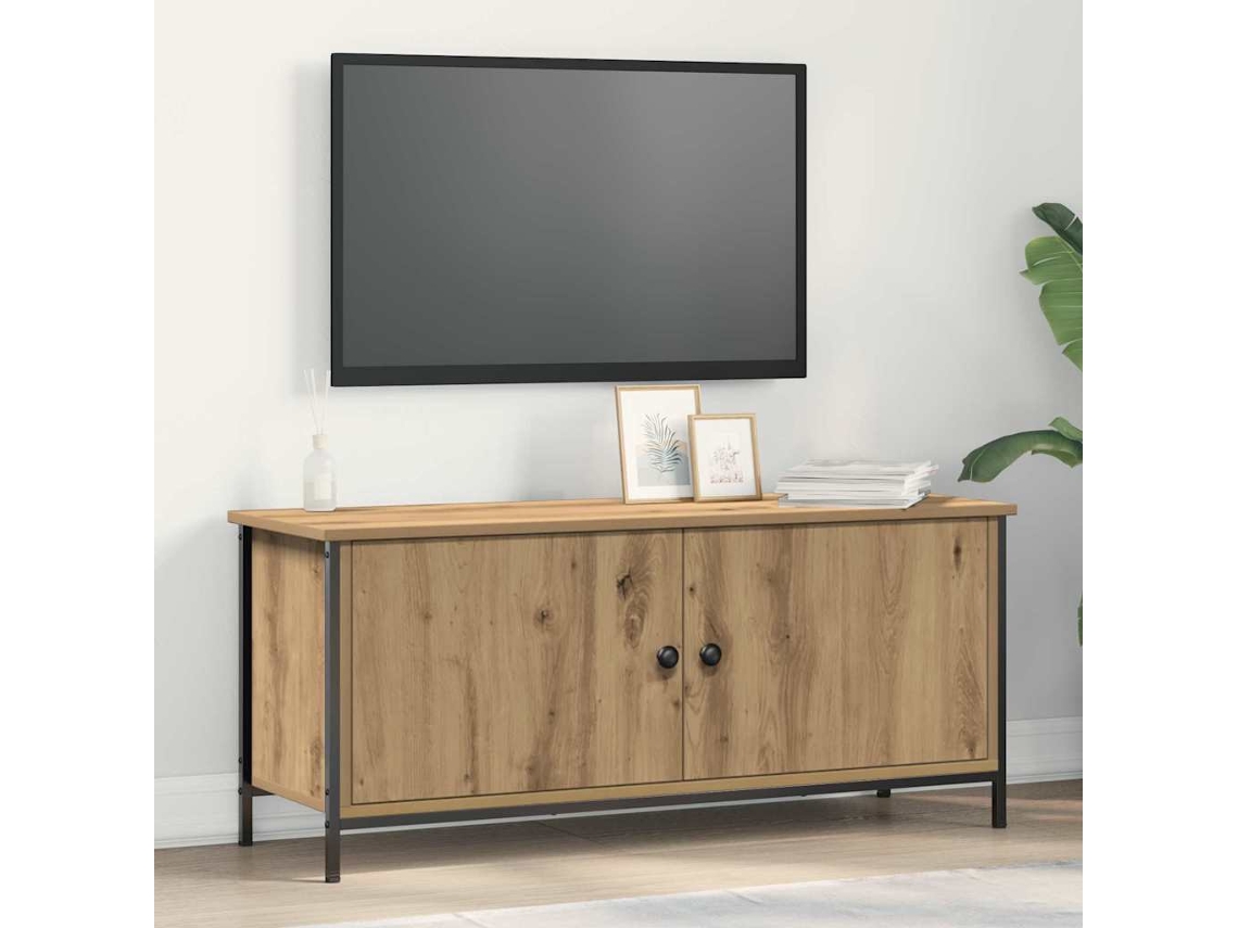 Vidaxl Gabinete Para Tv 100 X 35 X 45 Cm Carvalho Artesanal