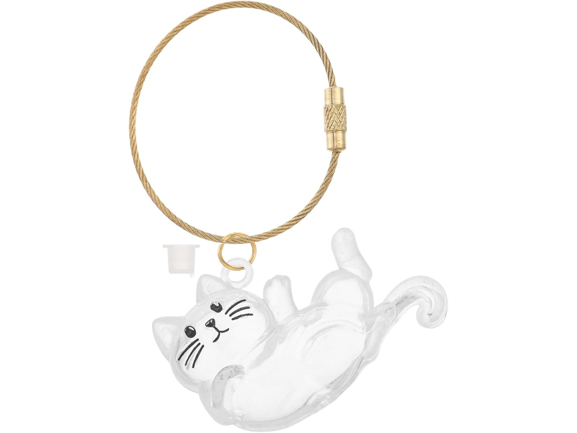 Chaveiro Cápsula Transparente Armazenar Pelos De Abs