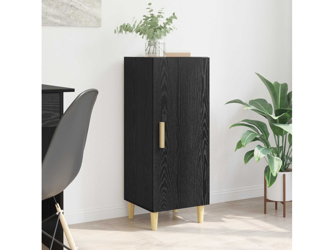 Vidaxl Buffet Carvalho Preto 34,5 X 34 X 90 Cm Derivados De Madeira