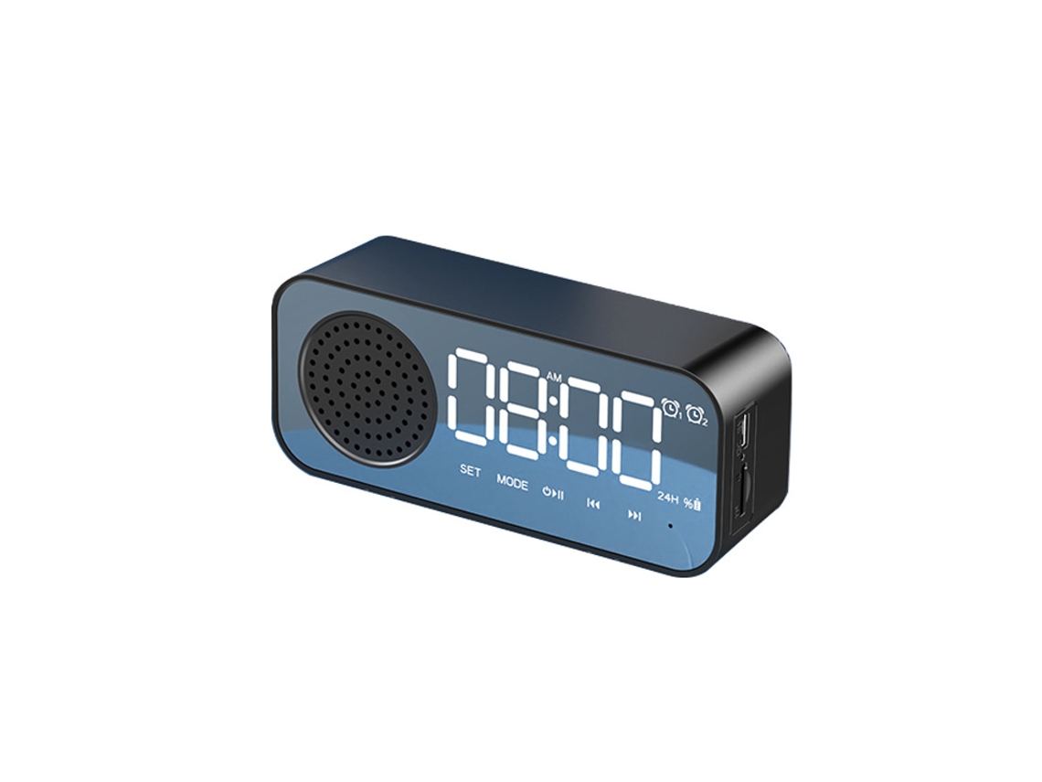 Despertador Bluetooth Alto Falante Inglês Desktop Portátil Bluetooth Cartão Relógio Pequeno Alto Falante