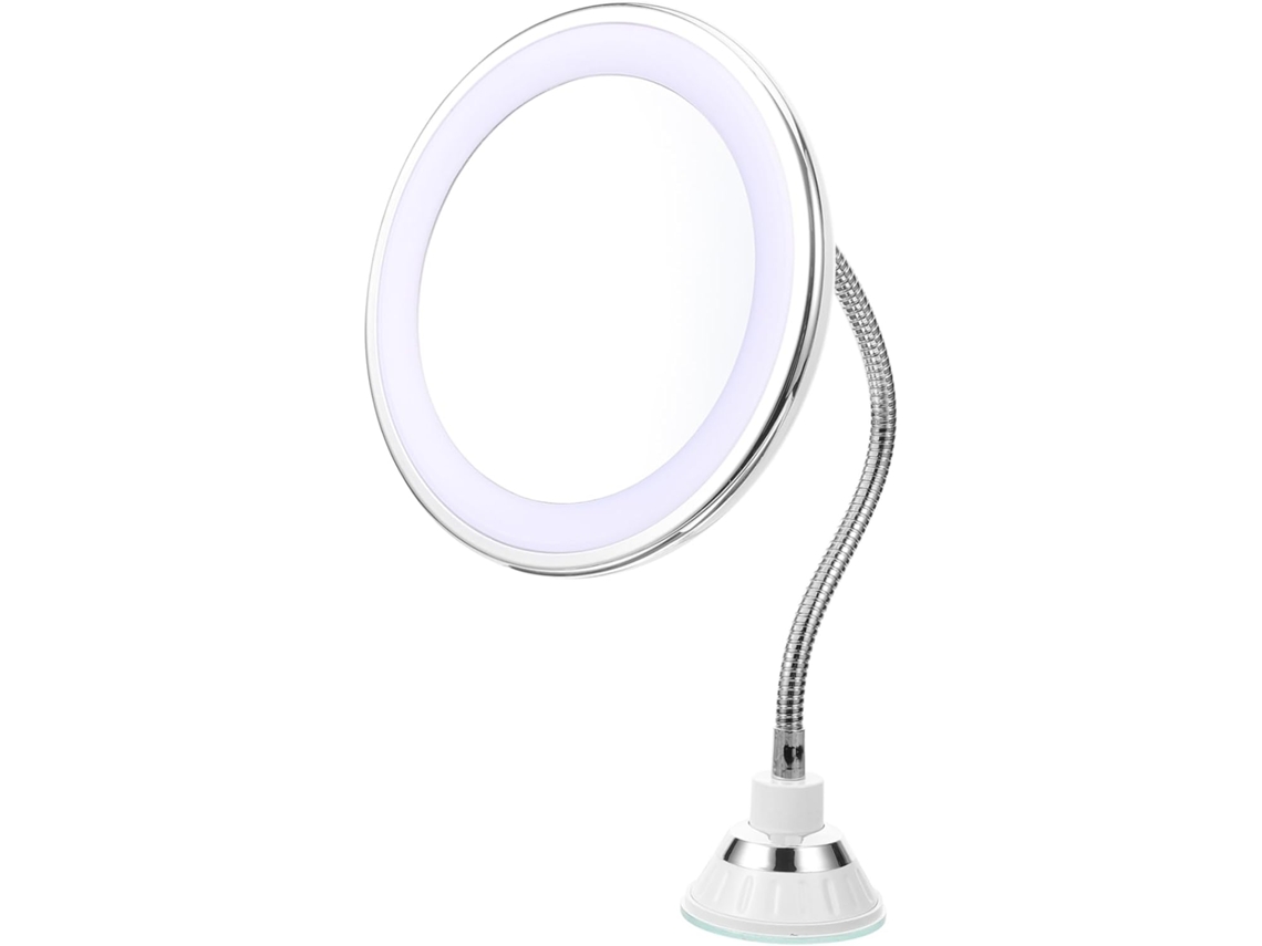 Maquiagem Com Luz Led, Espelho De Aumento Com Ventosa Para Casa E Hotel. Gokoco