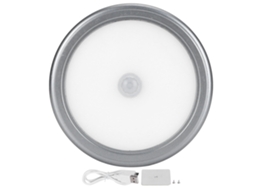 Luminária de Indução Corporal com Intensidade Ajustável e Recarregável Via Usb, Ideal para Armários, Guarda, Roupas, Escadas e Quartos BRILVIBERA