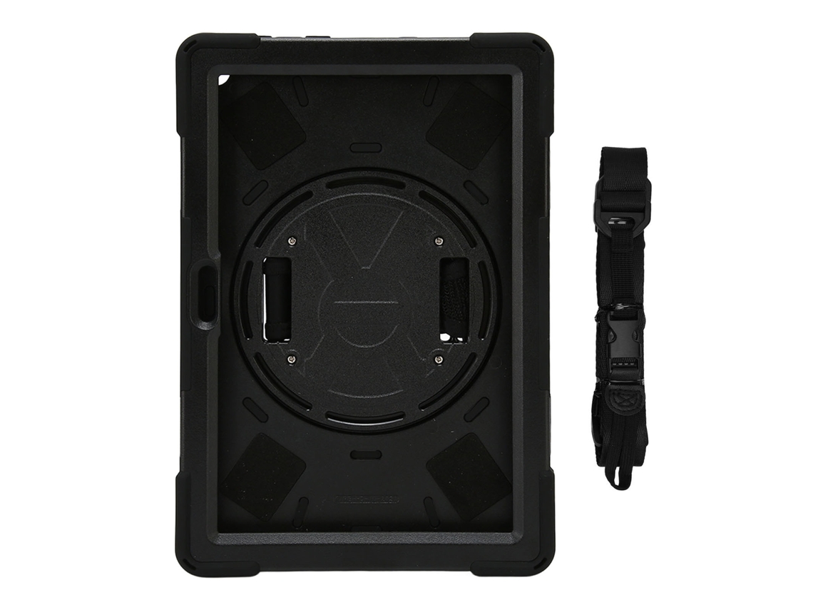 Funda anticolisões para Fire HD 10/HD 10 Plus 2021 com alça de ombro e suporte de 360º, preta | S/MARCA