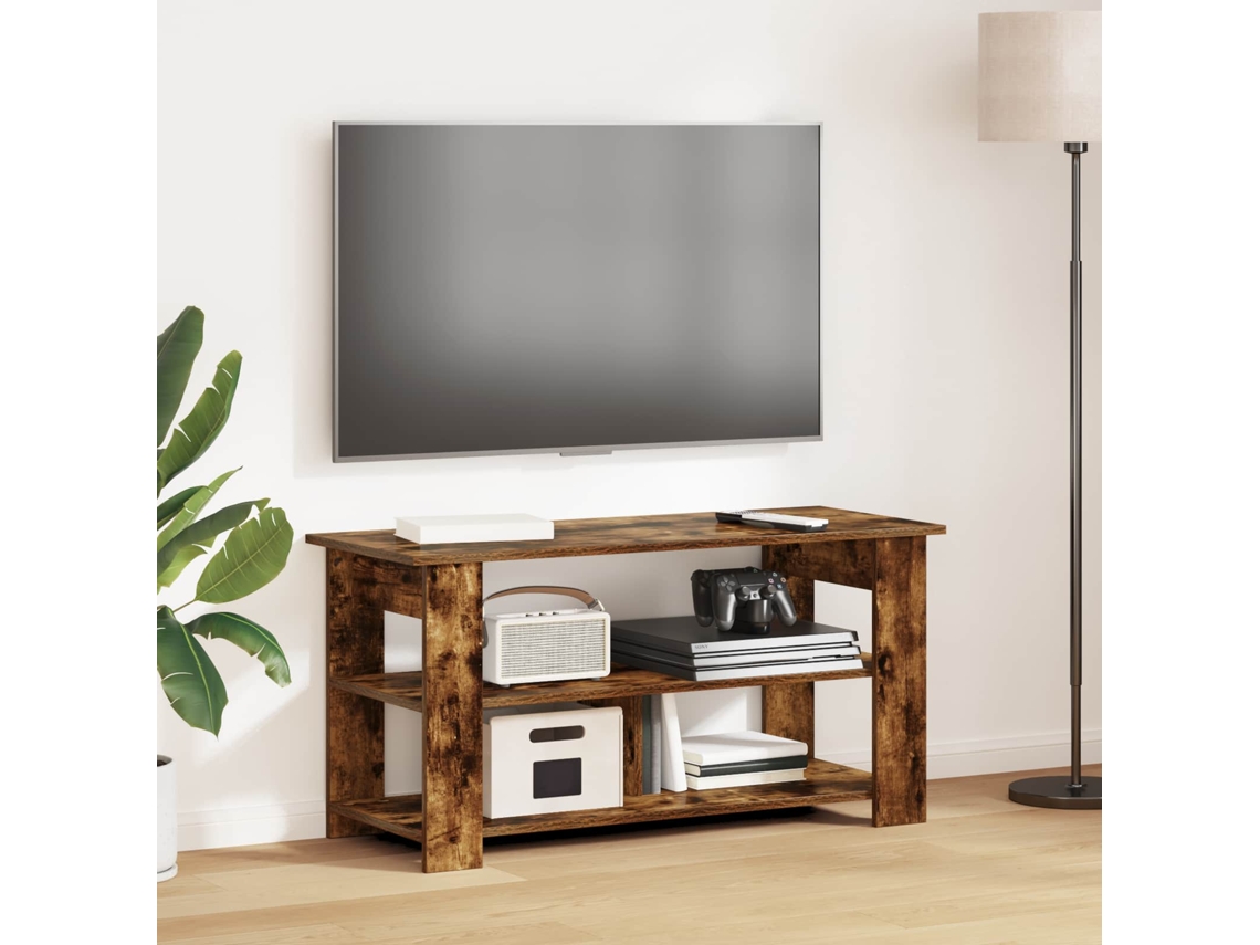 Vidaxl Suporte De Tv Carvalho Defumado 100 X 40 X 50 Cm