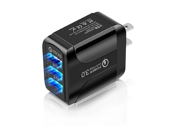 Aetheria carregador Usb Luminous 3 Portas Qc3.0 Carregamento Rápido Plug Parede para Celular Tablet