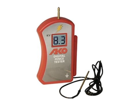 Tensiómetro AKO Comprobador Digital de Corriente para Cercados Con Pila de 9V Incluída. Comprobador Hasta 10000V