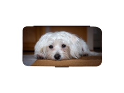 Capa Flip Para Iphone 17 Com Estampa De Cachorro Maltês