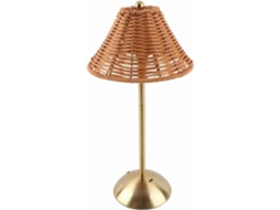 Boêmia De Mesa Luminária Em Rattan Aqxreight, Led Semi Fio Recarregável Com Intensidade Ajustável – Luminária De Mesa Em