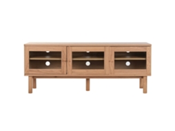Móvel para Tv em Mdf com Tampo de Vidro Natural, 140x40x55cm ALEXANDRA HOUSE LIVING