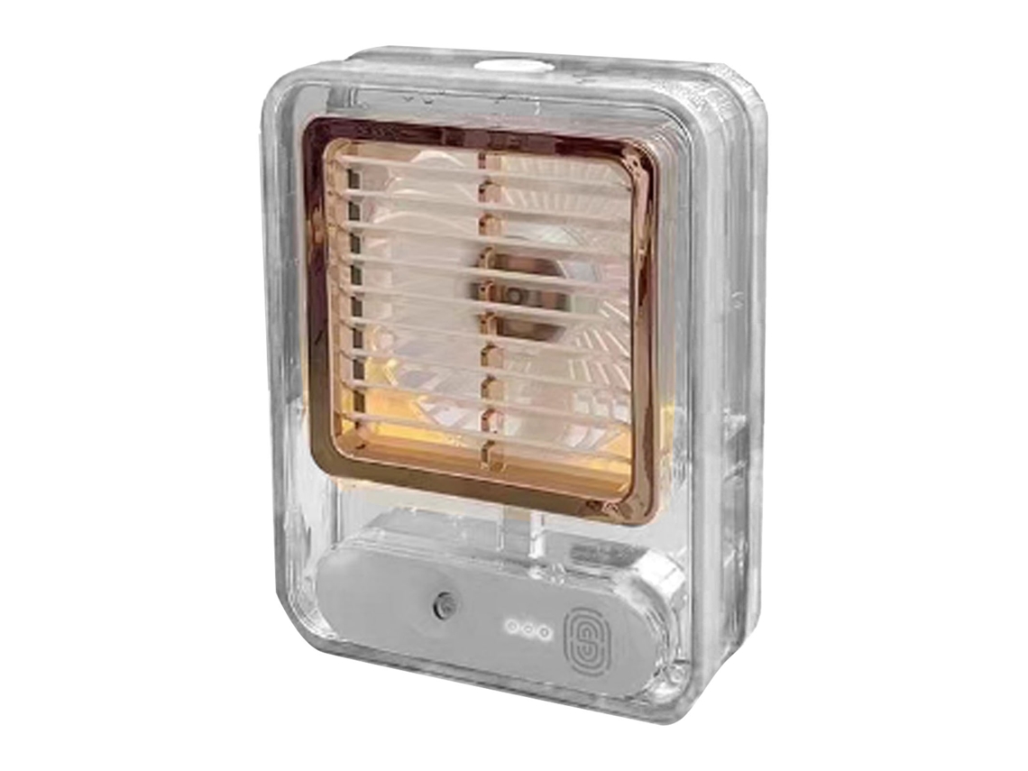 Ventilador Nebulizador de Mesa 3 Velocidades Recarregável com Luz de Noite Branco | S/MARCA