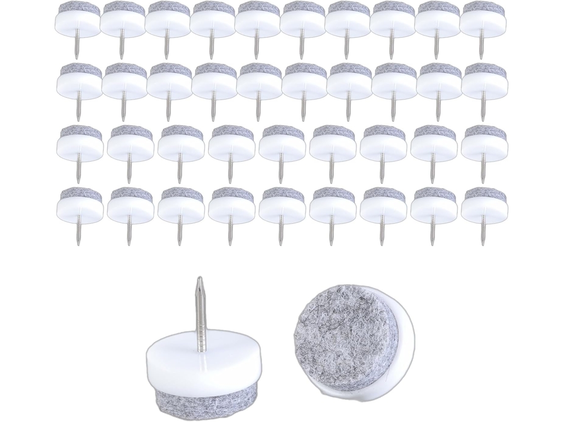 Conjunto De 50 Peças Feltro Resistente E Prático Para Móveis, Com Pregos, Para Pisos De Madeira E Azulejo