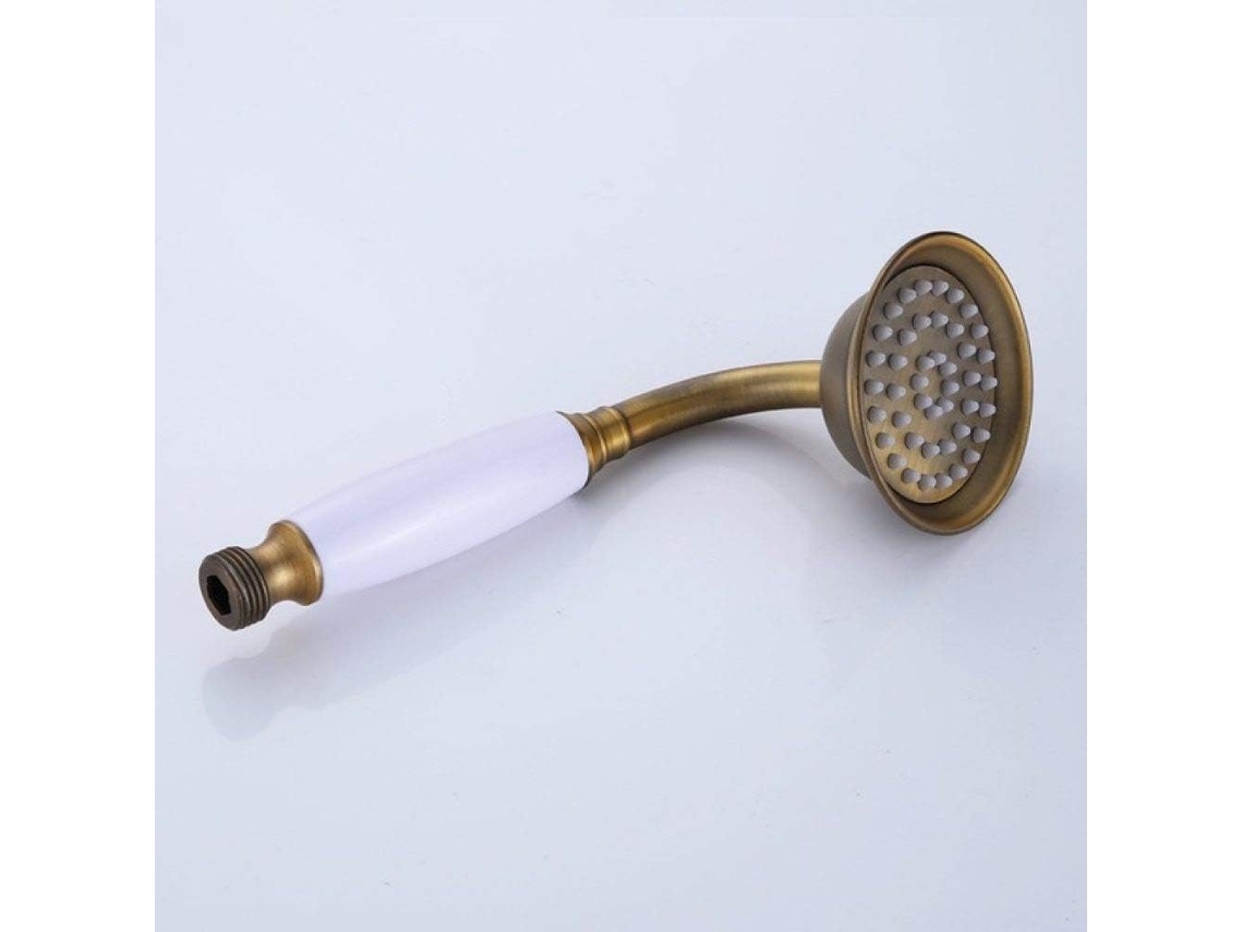 03, Chuveirinho De Mão Em Bronze Antigo Com Suporte De Cobre
