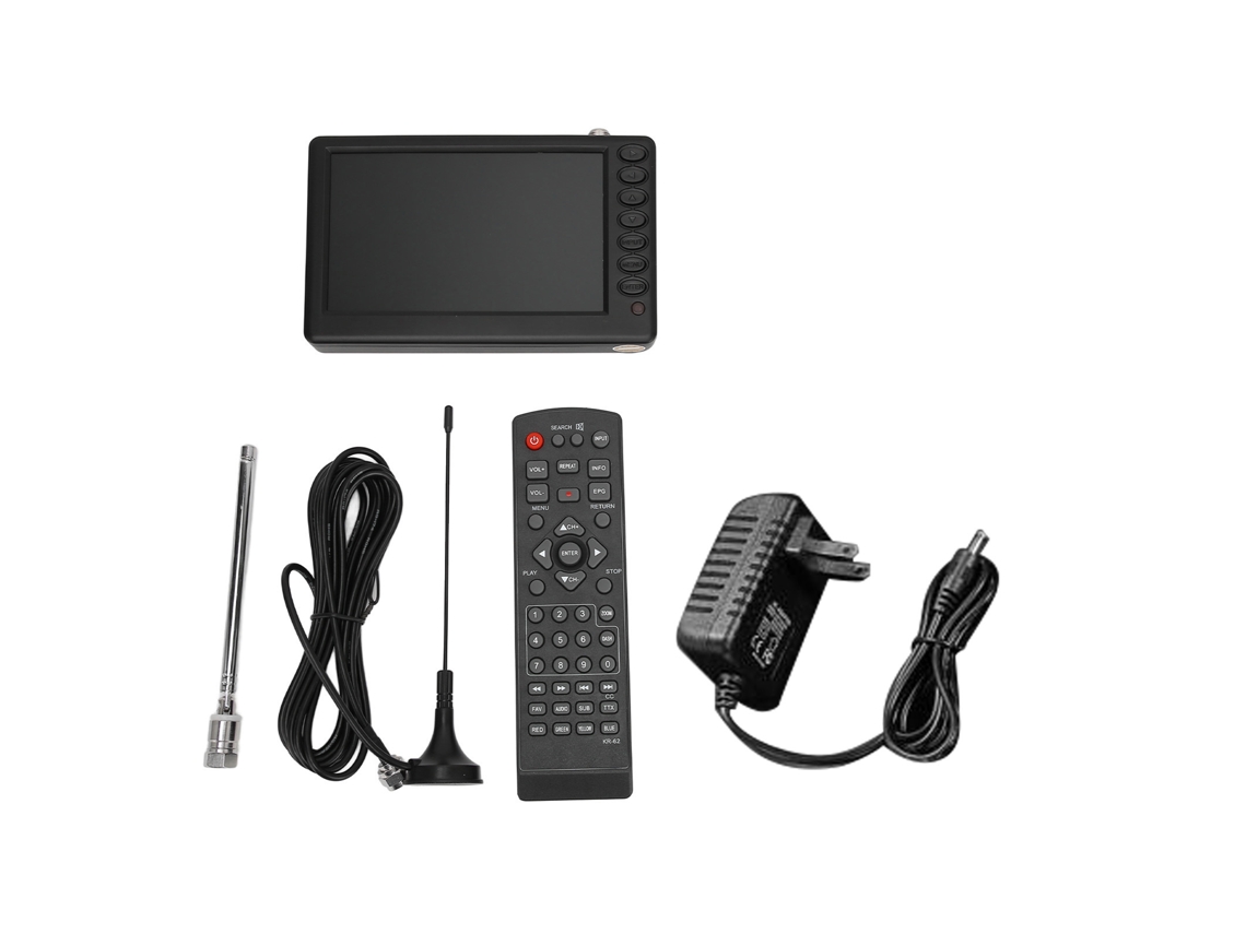 Tv Digital Portátil EOOCOO recepção digital ISDB T múltiplas interfaces