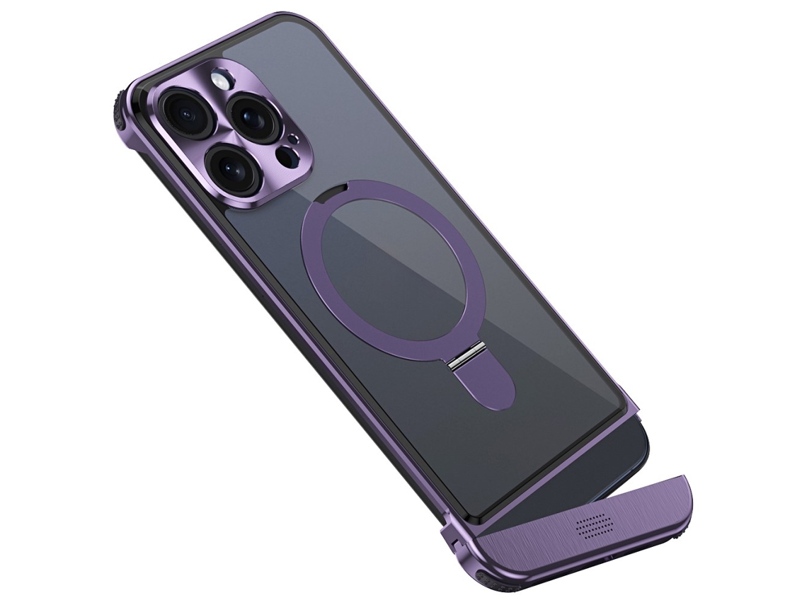 Suporte Casa Para Iphone 14 Pro Max Magnética Roxo