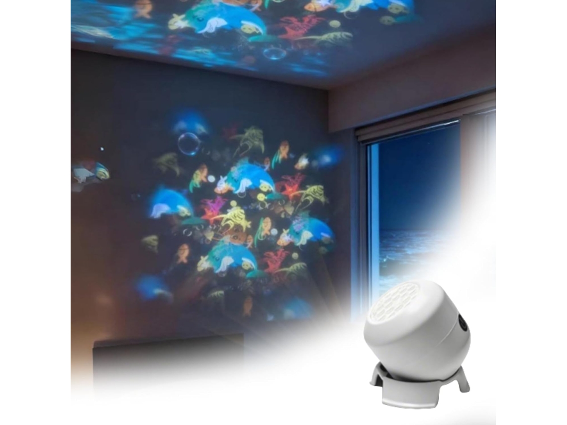 Projetor De Luz Led Dinâmico E Giratório, Com 2 Opções Cena (floco