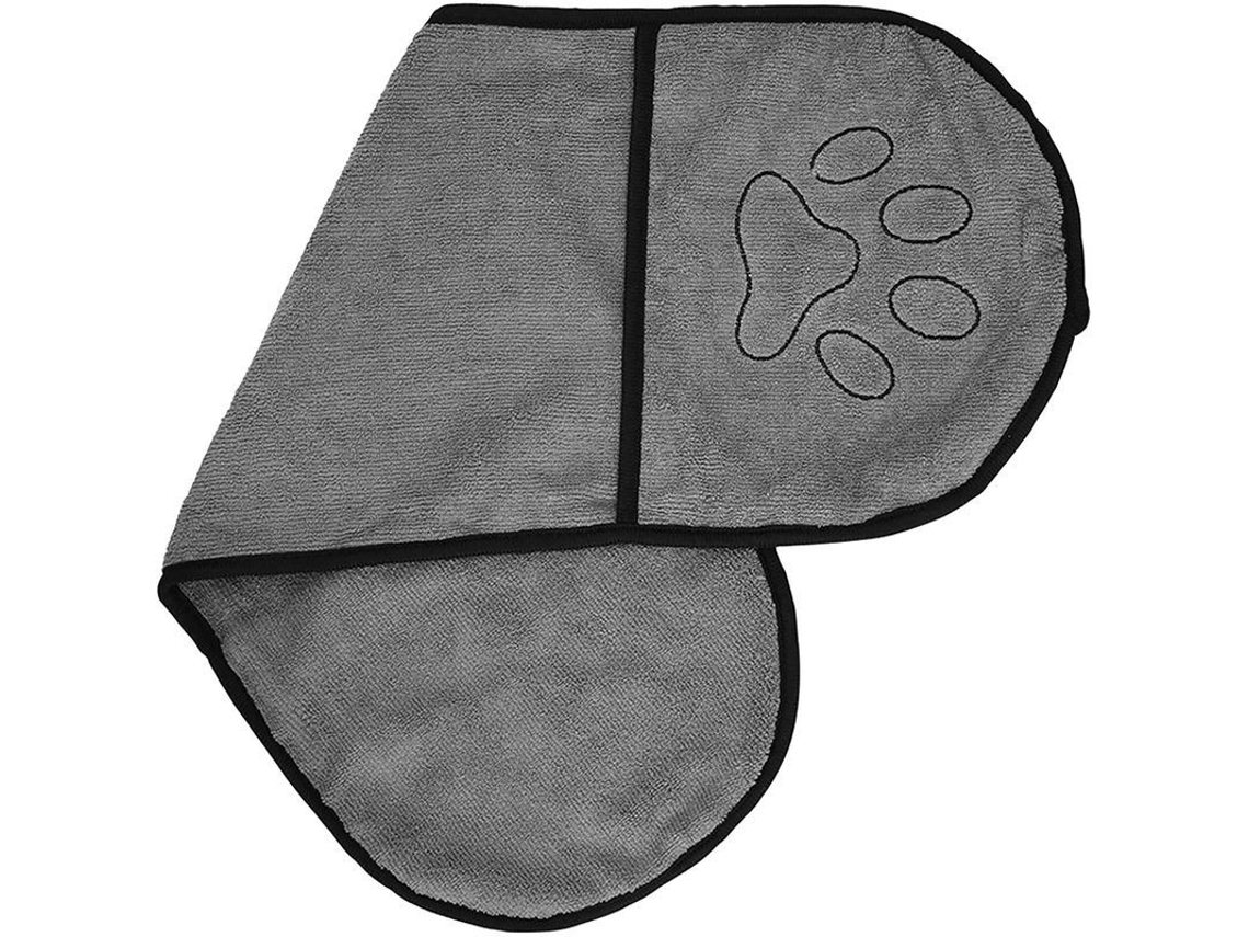 Toalha de banho Nova Line para pets, microfibra absorvente, secagem rápida, lavável à máquina, 25x8.85 polegadas, cinza | S/MARCA
