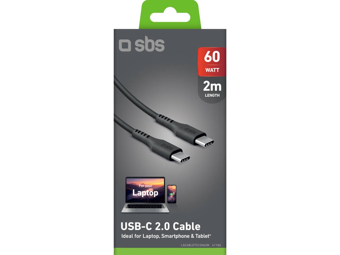 Cabo SBS USB-C (65W - 2m - Preto)