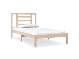 Bed Frame, Bed Frames Vidaxl Marrom Madeira De Pinho (90 X 190 Cm)