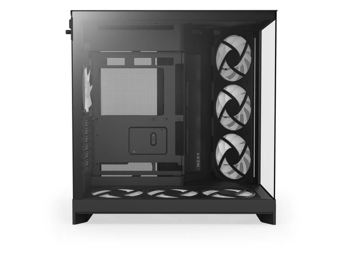 Gabinete Médio Torre Nzxt H9 Flow Rgb Dupla Câmara 3 Ventiladores Rgb Preto Cm H92fb P1