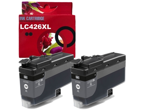 Pack 2 Cartuchos de Tinta Compatível com Brother Lc426Xlbk Lc426Xlbk